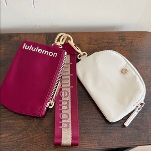 Lululemon Athletica Maroon and White Wallet Duo